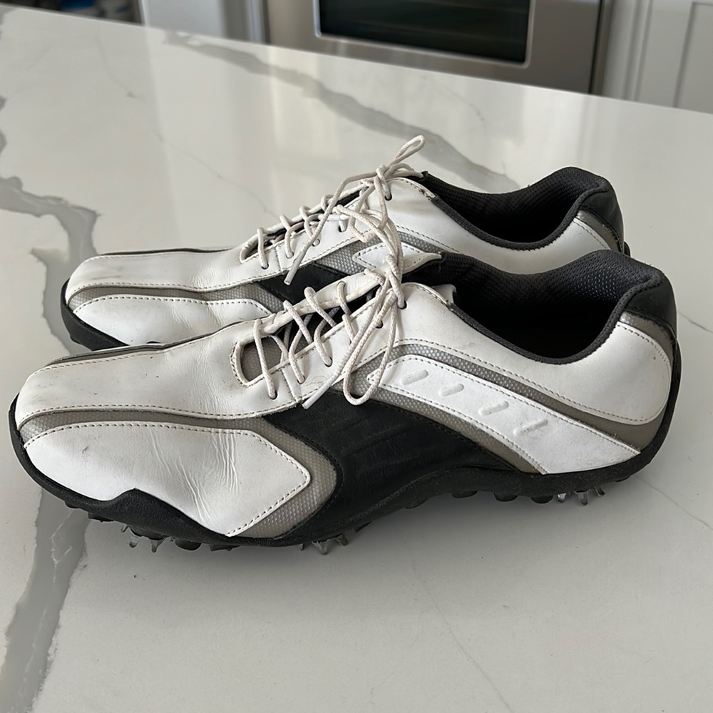Footjoy Superlite White & Black Leather Waterproof Golf Shoe Men’s Size 8